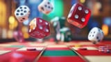red-white-dice-flying-over-game-board