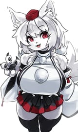 kemo fox solo female socks touhou