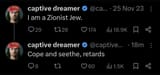 captive dreamer is a zionist jew