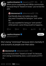 captive dreamer do not support eden deckerhoff for bullying jews