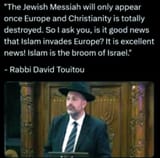 rabbi islam is broom of jews muslim migrants good for jews