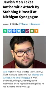 false flag stabbing at synagogue