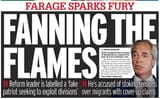 481 Farage attack by media front page 5-8-25