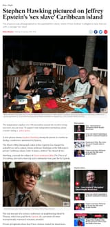 Famous Atheist cripple Hawking on Jew Epstein&#039;s rape island 67