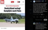 Germany has deployed its Eurofighter jets to Poland ahead of the planned Russian-Belarusian “Zapad 2025” exercises, according to Bild. 05-08-2025