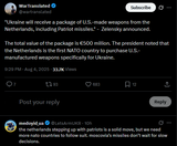 Ukraine will receive a package of U.S.-made weapons from the Netherlands, including Patriot missiles.&#039; - Zelensky announced. 04-08-2025