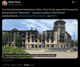 RobynDixon__ 04-08-2025 First Russia bombed Ukrainians&#039; cities. Then it took away their houses by declaring them &#039;ownerless&#039; - because residents fled
