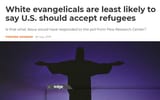 Evangelicals least likely to accept refugees