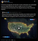 In Russian propaganda, the Russian nuclear submarines are unbeatable and can simply destroy the USA. In reality, 10 out of 12 nuclear submarines 05-07-2025