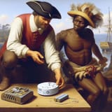 ai_art_spaniards_discover_west_africa_trade_gold_for_fire_alarms
