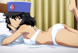 nsfw, 1girl, girls und panzer, anime screenshot, indoors, bedroom, pillow, s-3633502908
