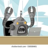 evil-robot-bot-using-computer-260nw-558500401