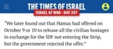 israel hamas offered to free the hostages