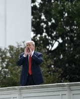 trump on roof