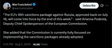 The EU’s 18th sanctions package against Russia, approved back on July 18, will come into force by the end of this week.&#039; 05-08-2025 Arianna Podestà