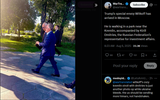 Trump&#039;s special envoy Witkoff has arrived in Moscow. 06-08-2025 walking in a park near the Kremlin, accompanied by Kirill Dmitriev, RU investment affairs.