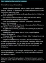 Ukraine recently imposed personal sanctions on 15 heads of Russian museums 05-08-2025 These museum officials are accomplices in serious crimes PT2