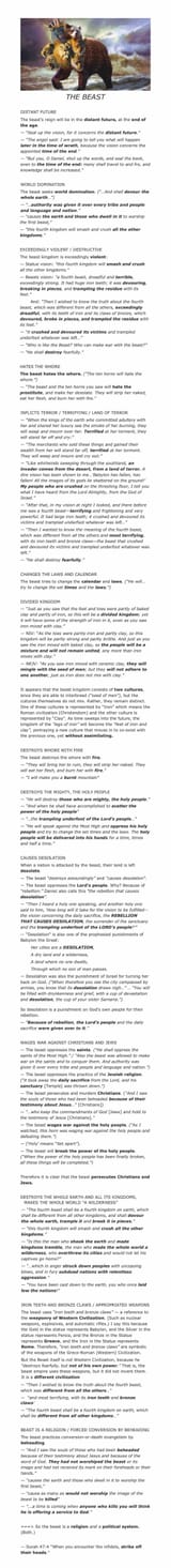 666 Characteristics of the First Beast
