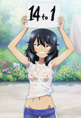 nsfw, 1girl, girls und panzer, outdoors, garden, sunny day, official art, cow s-2162645223