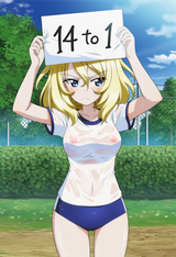 nsfw, 1girl, girls und panzer, outdoors, garden, sunny day, official art, cow s-2796559704