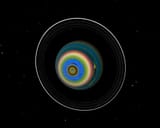 Uranus with rings and satellites