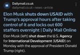 Elon ended CIA USAID