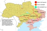 Ukrainian territorial map Novorossiya edition from 2022