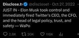 Elon deleted Twitter bosses