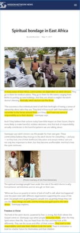 Witchcraft paganism dominates Subsahara Africa witch doctor Christianity