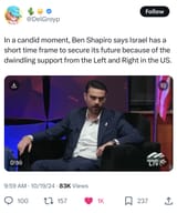 Ben Shapiro says israel must destroy the goy NOW before it’s too late