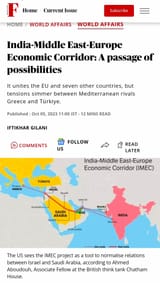 IMEC_article_the_Hindu_Israel