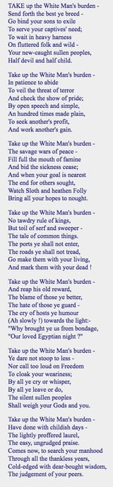 kipling Poems - The White Man&#039;s Burden