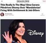 disney holocaust gina carano