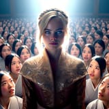 asians admire white girl