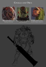 orcs and gnoll characters