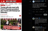 Trump will only meet with Putin if Putin also agrees to meet with Zelensky, a White House official told the New York Post. 07-08-2025