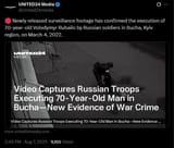 United24media 07-08-2025 Newly released surveillance footage has confirmed the execution of 70-year-old Volodymyr Rubailo by Russian soldiers in Bucha, March 4, 2022