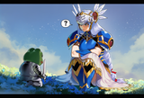 AI frog pledges loyalty to Lenneth Valkyrie who is confused