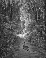 Gustave Dore - Paradise Lost by Milton The serpent approaches - (MeisterDrucke-650077)