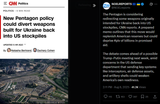 The Pentagon is considering redirecting some weapons originally intended for Ukraine back into US stockpiles, CNN reports. 08-08-2025 deprive Kyiv of promised aid