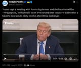 Trump says a meeting with Russia is planned and the location will be &#039;very popular,&#039; with details to be announced later today. 08-08-2025 HD