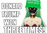 Trump won 3 times Crackers