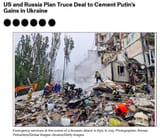 US and Russia Plan Truce Deal to Cement Putin’s Gains in Ukraine