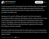 Trump announced his meeting with Putin will take place on 15 August in Alaska, with more details to follow. Moscow expects 09-08-2025 Ushakov said