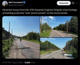 Ukrainian troops from the 47th Separate Engineer Brigade share footage of building protective &#039;anti-drone tunnels&#039; on the Sumy border 09-08-2025