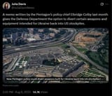 A memo written by the Pentagon’s policy chief Elbridge Colby last month gives the Defense Department the option to divert 08-08-2025 intended for Ukraine