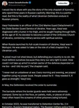 I would like to share with you the story of the only chaplain of Azovstal, who spent three years in Russian captivity 09-08-2025 Vasyl Fedorenko PT1