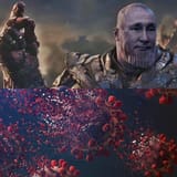 Thanos Putin Ends COVID-19 Pandemic with the snap of his fingers - Meme