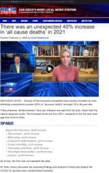 2022-02-02 -There was an unexpected 40% increase in &#039;all cause deaths&#039; in 2021 - COVID-19 Vaccines Vaxx Jab Deaths Mortality Fatalities Die-Off KUSI News San Diego