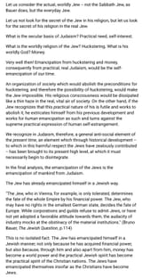 Marx on the worldly jew